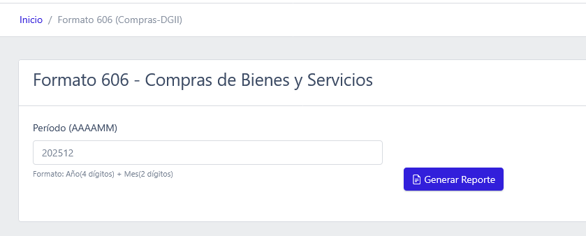 Reportes DGII 606 y 607 en ManguPos